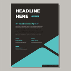 Corporate Business Flyer poster pamphlet brochure cover design layout background, two colors scheme, vector template in A4 size - Vector