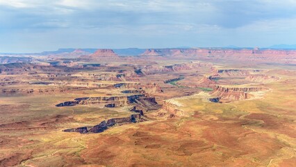 Beautiful view of the Green River Overlook in Canyonlands National Park, Utah, USA