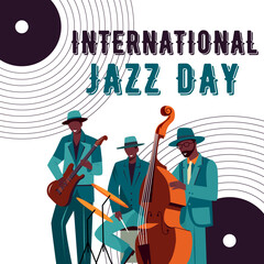 international jazz day. live music band poster