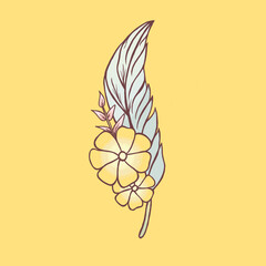 Flower and leaf illustration