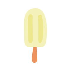 Ice cream bar, popsicle hand drawn illustration. Cartoon style flat design, isolated vector. Summer food, seasonal print, menu element, holidays, vacations, beach, pool party, gelato, frozen yogurt