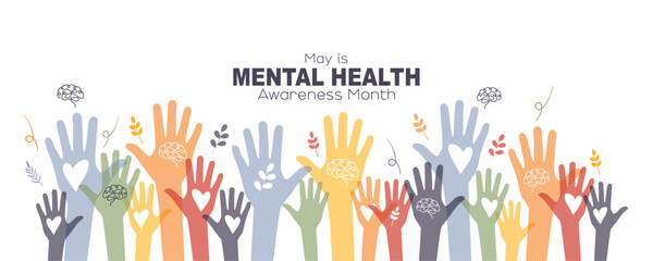 May is Mental Health Awareness Month banner.