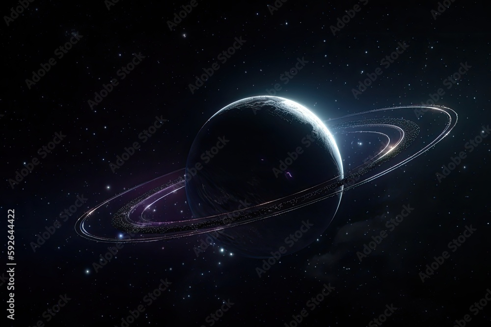 Wall mural close up space scene with planets, stars and galaxies. space galaxy background with planet and aster