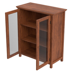 3D rendering illustration of a 2 door floor storage cabinet