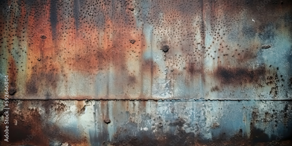 Aufkleber a grunge and dirty metal background/texture was created with a clear perception - generative ai.