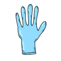 Doodle science sticker on transparency background