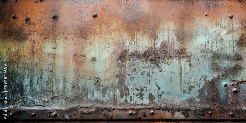 Poster a grungy and dirty metal background or texture was created - generative ai.