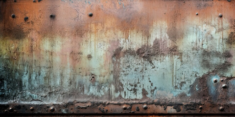 A grungy and dirty metal background or texture was created - generative ai.