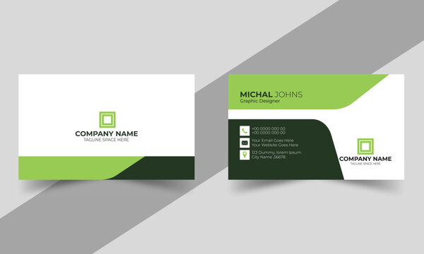 Modern presentation card with company logo. Visiting cards for business and personal use.	
