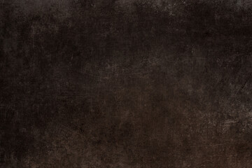 Dark brown scraped wall grunge background