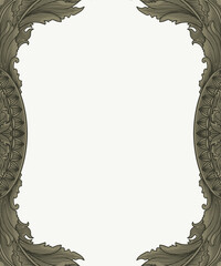 Baroque frame in Victorian style. Vector element for design

