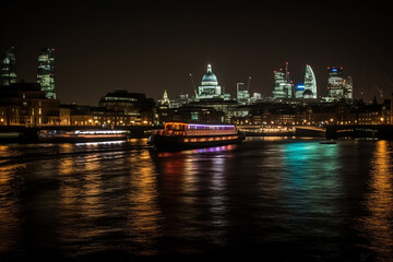 Fototapeta na wymiar london city lights Generative AI