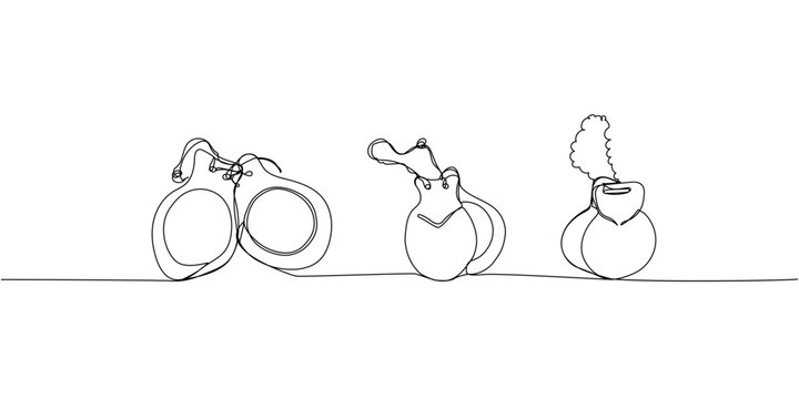 continuous line drawing of castanets clip art preview