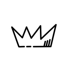 Crown doodle vector 