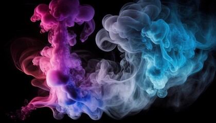 frozen abstract movement of explosion colorful liquid smoke