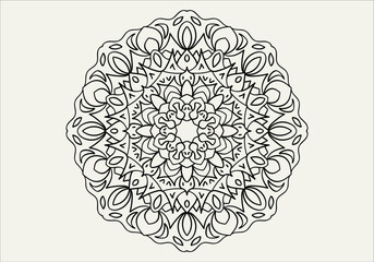 Mandala digital art pattern. Art on the wall. Coloring book Lace pattern The tattoo. Design for a wallpaper Paint shirt and tile Sticker Design, Decorative circle ornament in ethnic oriental style