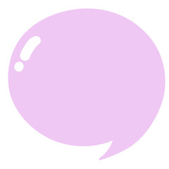 Pink speech bubble