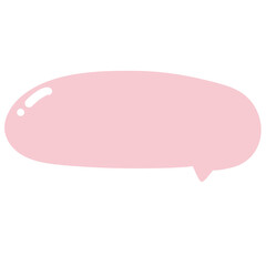 Pink speech bubble