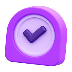 Approved Time 3d render illustration icon