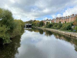 Fototapeta na wymiar A view of the River Severn in Shrewsbury