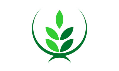 leaf nature logo icon