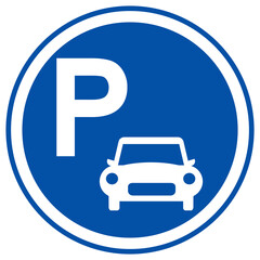 Car Parking Symbol Sign,Vector Illustration, Isolated On White Background Label .EPS10