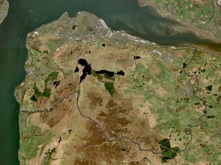 Inverclyde, Scotland - Great Britain. Low-res satellite. No legend