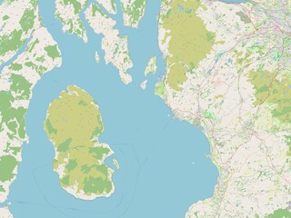 North Ayrshire, Scotland - Great Britain. OSM. No legend