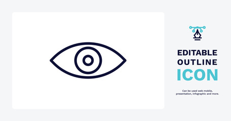 optical icon. Thin line optical icon from tools and utensils collection. Outline vector. Editable optical symbol can be used web and mobile