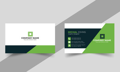 Modern presentation card with company logo. Visiting cards for business and personal use.
