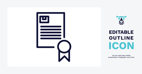 charter icon. Thin line charter icon from delivery and logistics collection. Outline vector isolated on white background. Editable charter symbol can be used web and mobile