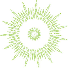 Beautiful round pattern. Vector file for designs.