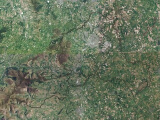 Wrexham, Wales - Great Britain. High-res satellite. No legend