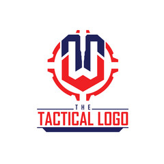Letter W tactical logo.