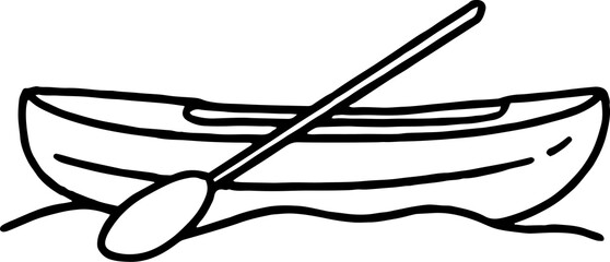 kayak outline doodle