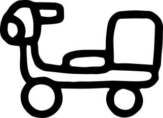 kids car outline doodle