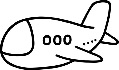 plane outline doodle