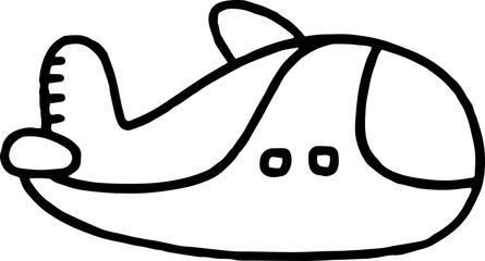plane outline doodle