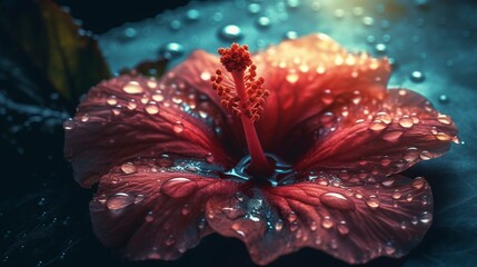 Hibiscus, Generative AI, Illustration