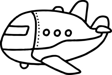 plane outline doodle