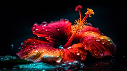 Hibiscus, Generative AI, Illustration