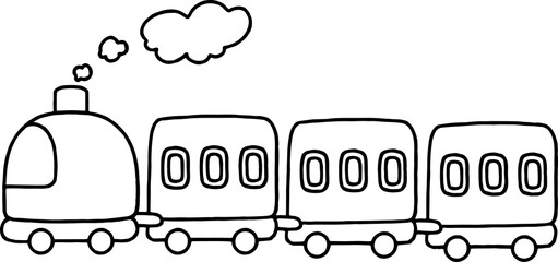 train outline doodle