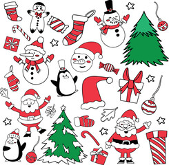 christmas seamless pattern with snowman