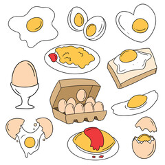 a collection of pictures of egg dishes for recipe books