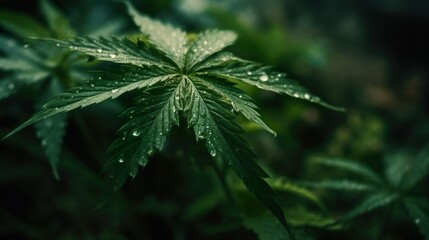 Naklejka na ściany i meble Cannabispflanzen, Hanf, Marihuana
