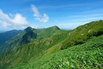 谷川岳登山の景色　百名山登山夏山