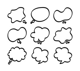 speech bubble on white background