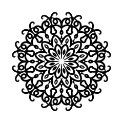 Vector illustration hand drawn ornamental mandala design