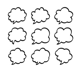 speech bubble on white background