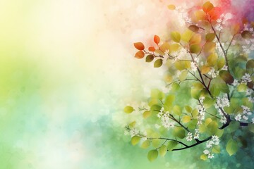 White flowers, spring abstract background.